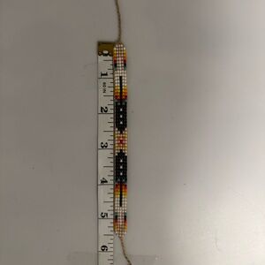 Vintage Beaded Bracelet/Cuff Native Navajo -Glass acrylic beads Handmade